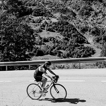 Riding my bike in the French Alps